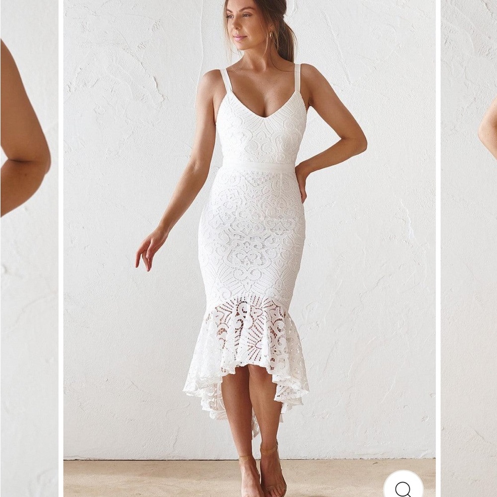 JAUS LIANA MIDI DRESS -
WHITE